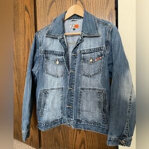 Denim Jacket with Button Details